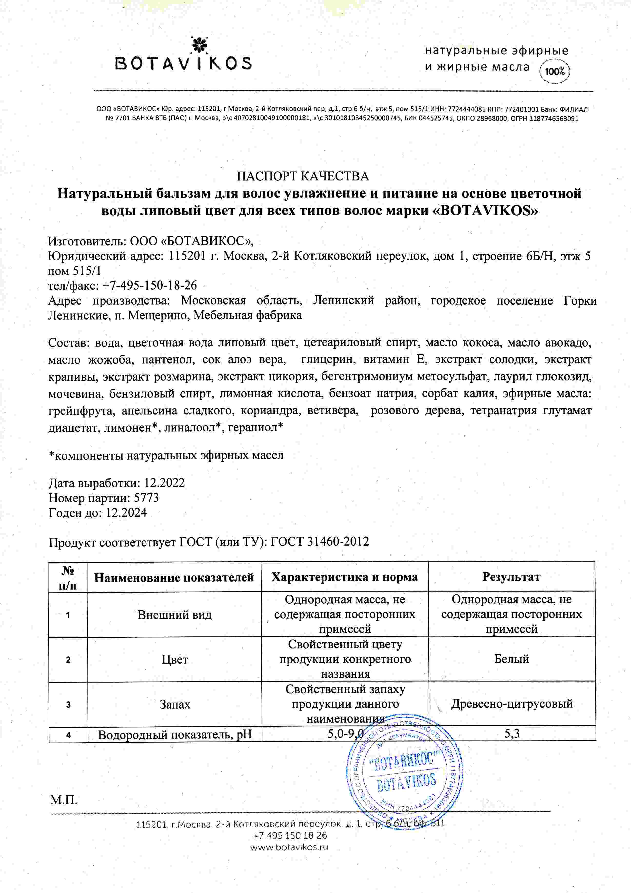 Паспорт №122022